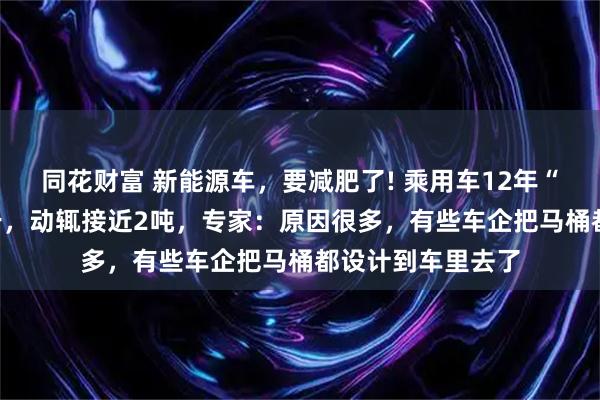 同花财富 新能源车，要减肥了! 乘用车12年“胖”了近400公斤，动辄接近2吨，专家：原因很多，有些车企把马桶都设计到车里去了